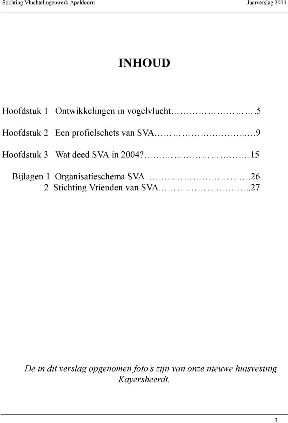 ...9 Hoofdstuk 3 Wat deed SVA in 2004?