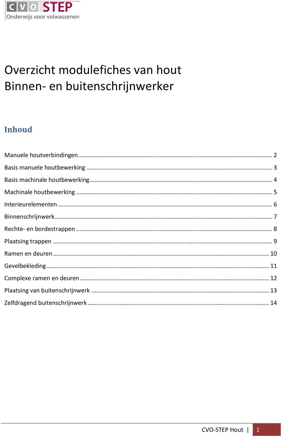 .. 5 Interieurelementen... 6 Binnenschrijnwerk... 7 Rechte- en bordestrappen... 8 Plaatsing trappen.