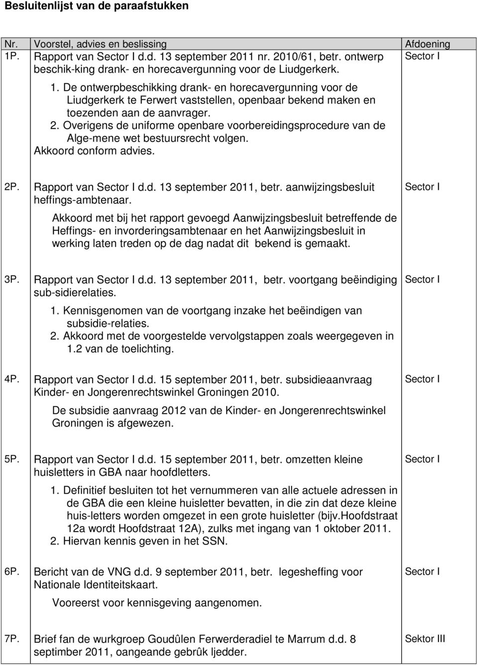 De ontwerpbeschikking drank- en horecavergunning voor de Liudgerkerk te Ferwert vaststellen, openbaar bekend maken en toezenden aan de aanvrager. 2.