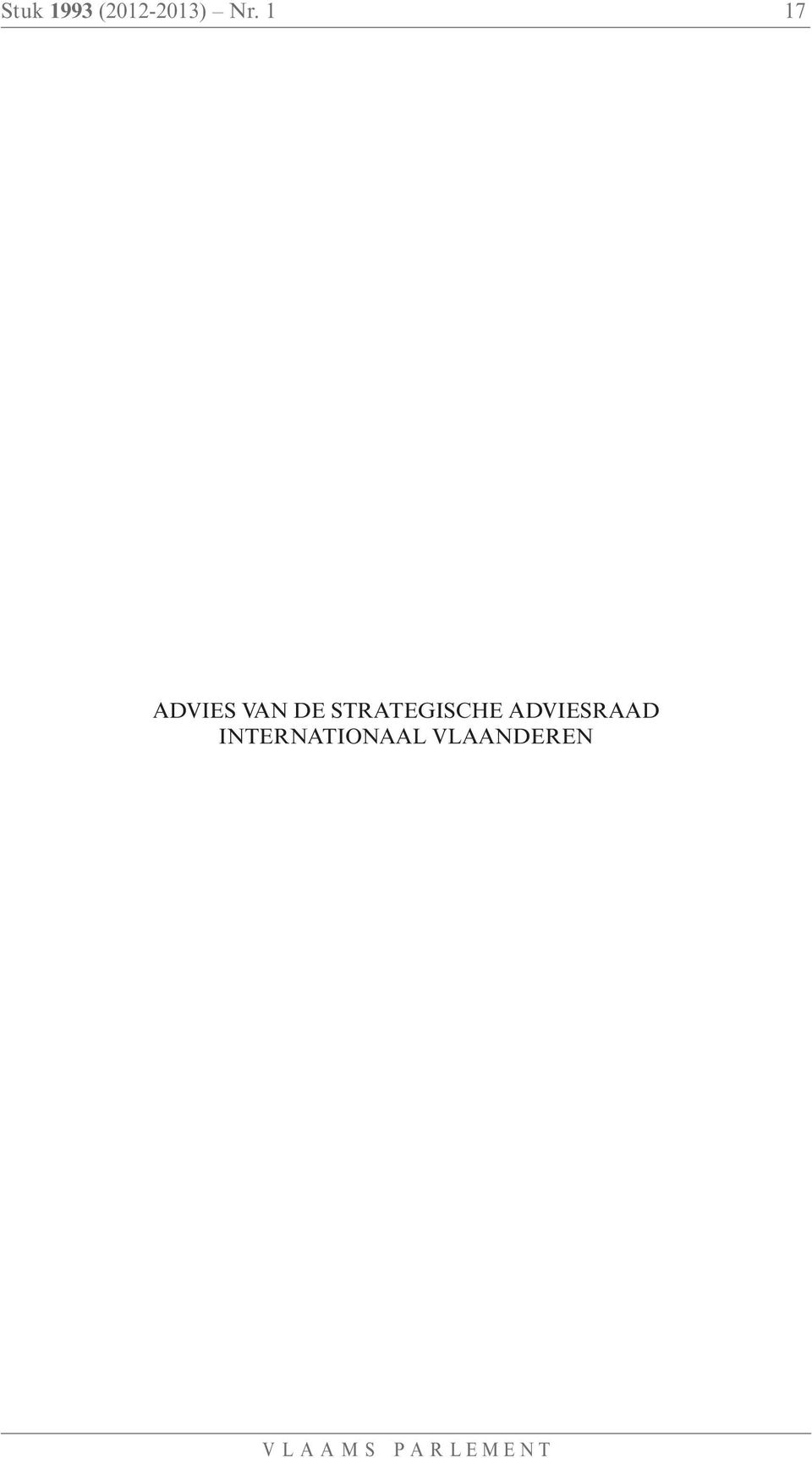 STRATEGISCHE ADVIESRAAD