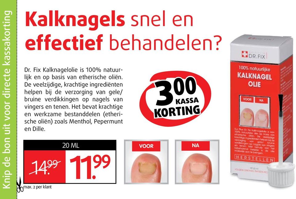 De veelzijdige, krachtige ingrediënten helpen bij de verzorging van gele/ bruine verdikkingen op nagels