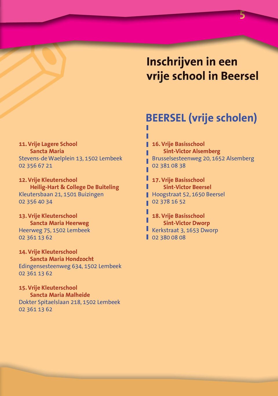 U kan hiervoor terecht bij één van de organisaties die hulp kunnen bieden. De lijst van organisaties vindt u op pagina 14 van deze brochure. De SIS-kaart of identiteitskaart van uw kind.