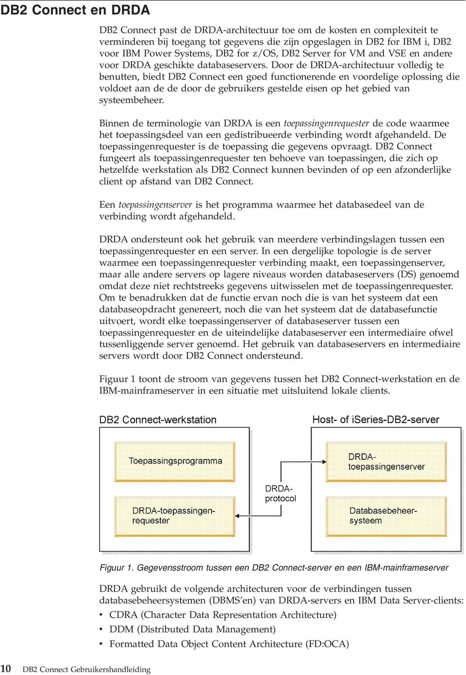 Door de DRDA-architectuur olledig te benutten, biedt DB2 Connect een goed functionerende en oordelige oplossing die oldoet aan de de door de gebruikers gestelde eisen op het gebied an systeembeheer.