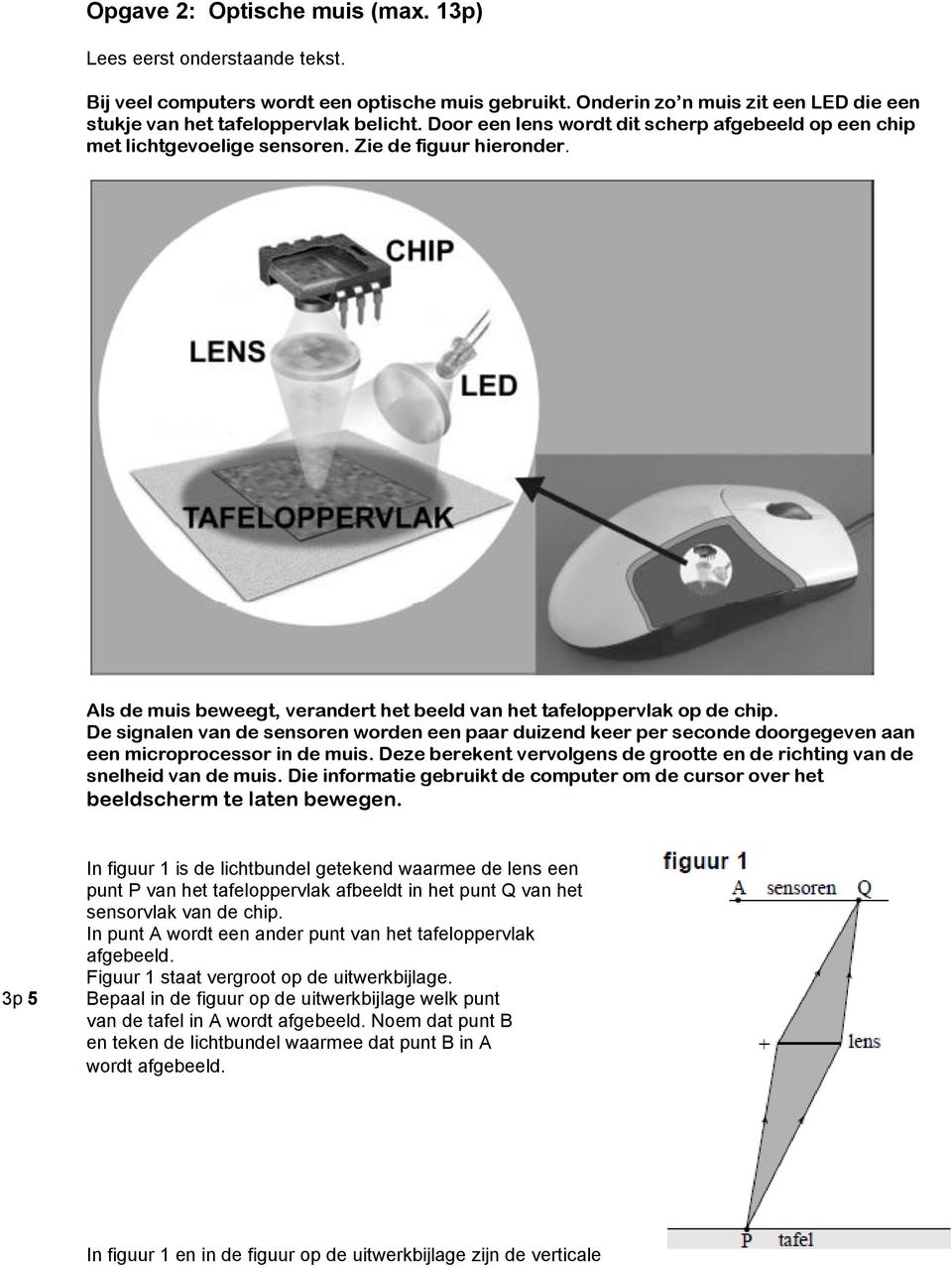 De signalen van de sensoren worden een paar duizend keer per seconde doorgegeven aan een microprocessor in de muis. Deze berekent vervolgens de grootte en de richting van de snelheid van de muis.