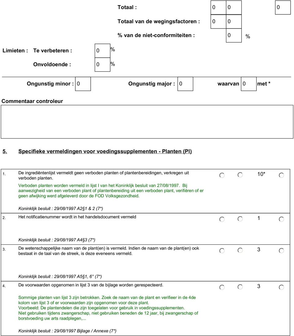 Bij aanwezigheid van een verboden plant of plantenbereiding uit een verboden plant, verifiëren of er geen afwijking werd afgeleverd door de FOD Volksgezondheid.