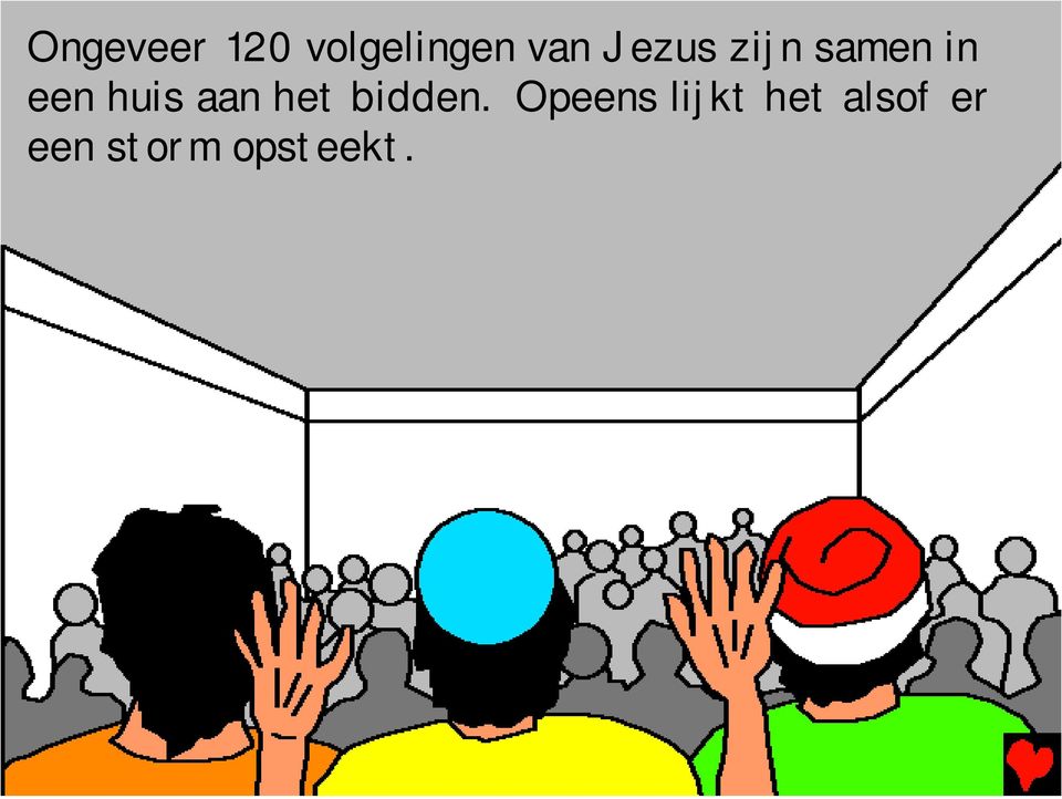 aan het bidden.