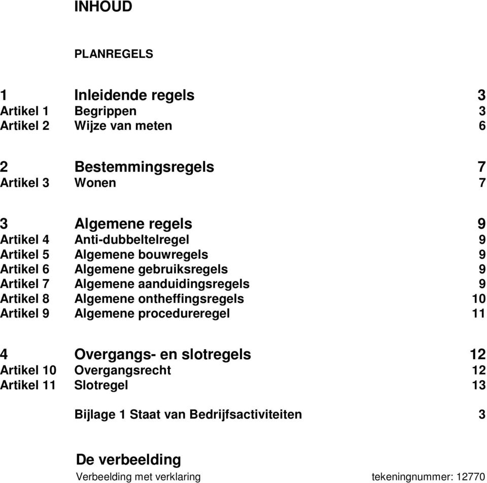 aanduidingsregels 9 Artikel 8 Algemene ontheffingsregels 10 Artikel 9 Algemene procedureregel 11 4 Overgangs- en slotregels 12 Artikel 10