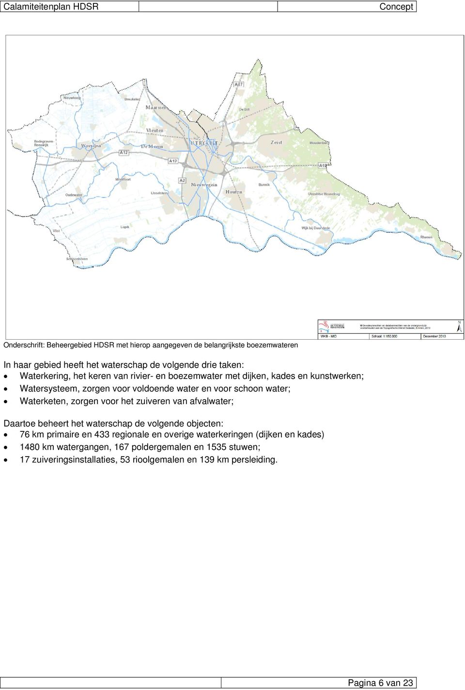 Waterketen, zorgen voor het zuiveren van afvalwater; Daartoe beheert het waterschap de volgende objecten: 76 km primaire en 433 regionale en overige