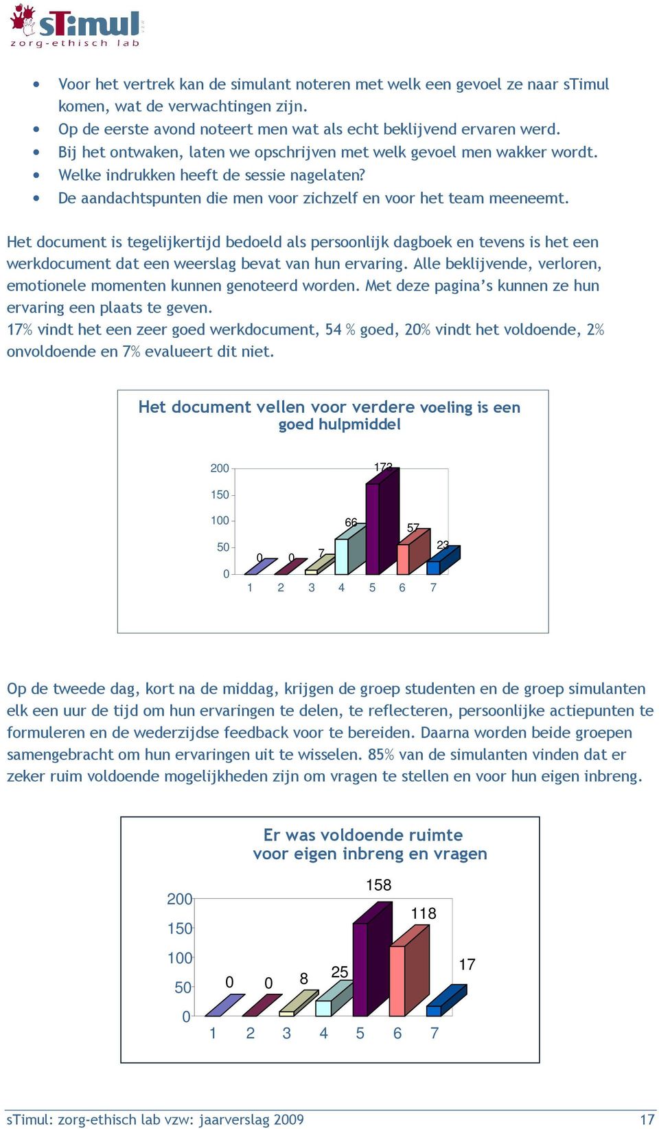 Het document is tegelijkertijd bedoeld als persoonlijk dagboek en tevens is het een werkdocument dat een weerslag bevat van hun ervaring.