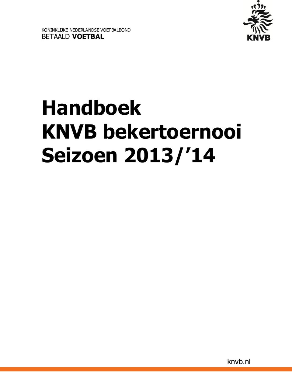 VOETBAL Handboek KNVB