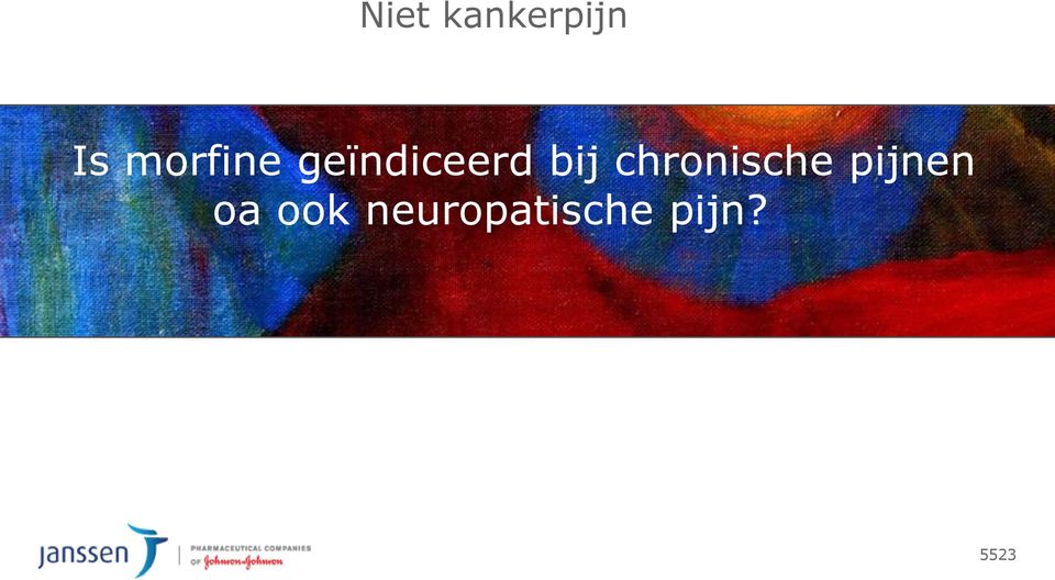 bij chronische pijnen