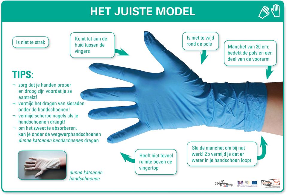 vermijd scherpe nagels als je handschoenen draagt!