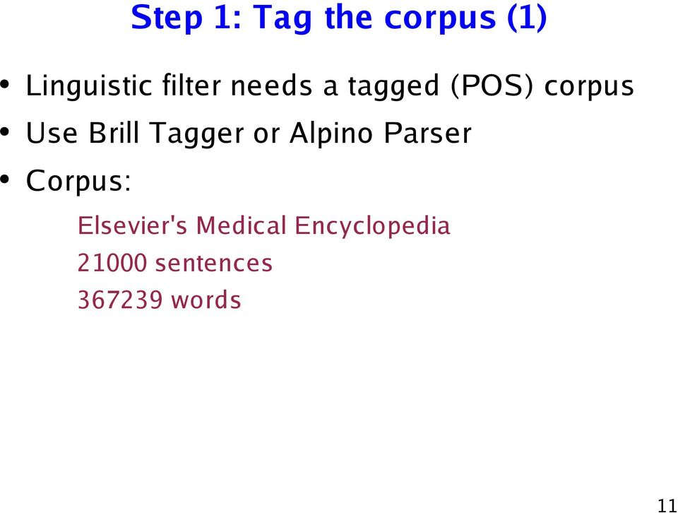 or Alpino Parser Corpus: Elsevier's Medical