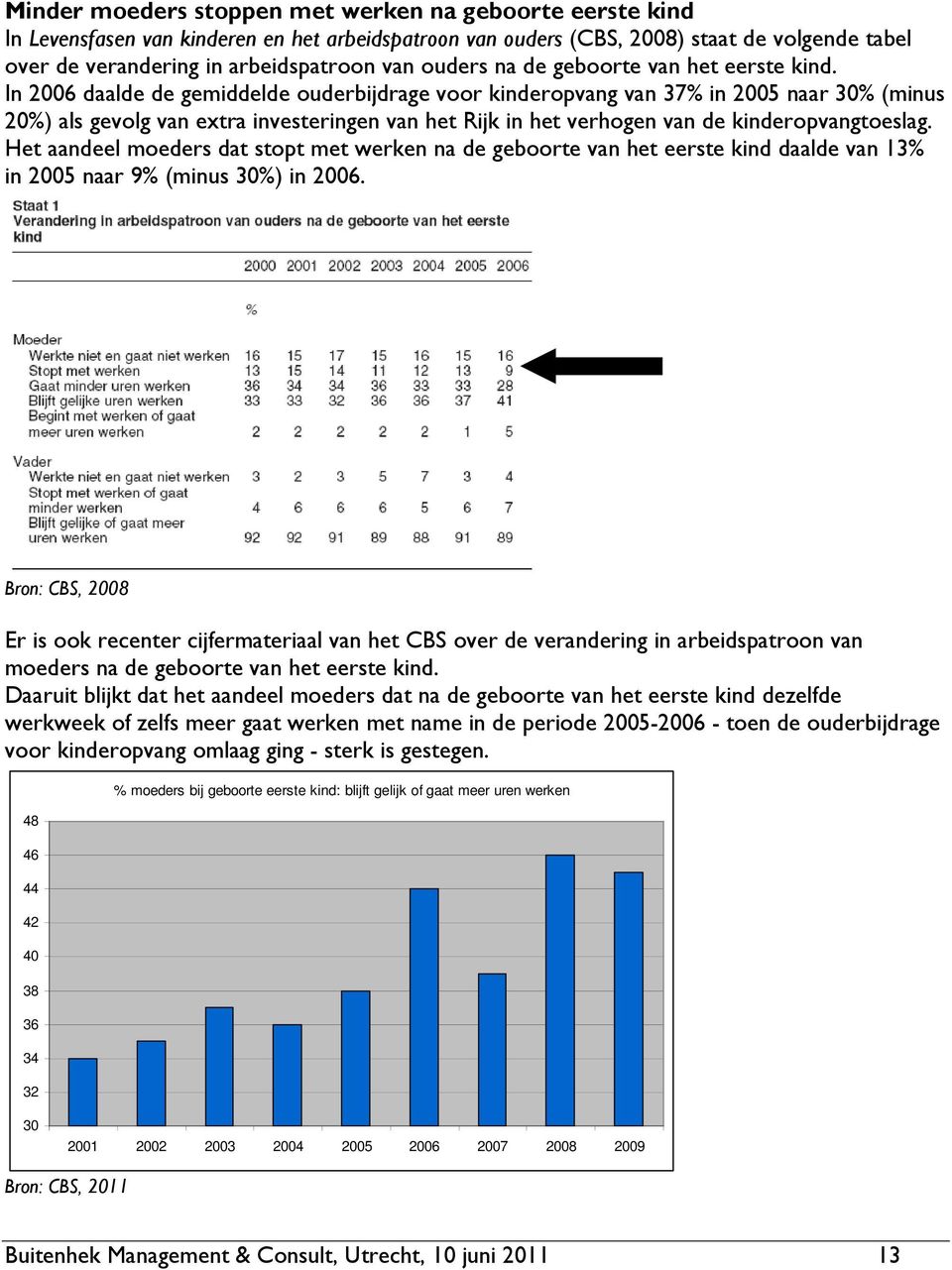 In 2006 daalde de gemiddelde ouderbijdrage voor kinderopvang van 37% in 2005 naar 30% (minus 20%) als gevolg van extra investeringen van het Rijk in het verhogen van de kinderopvangtoeslag.