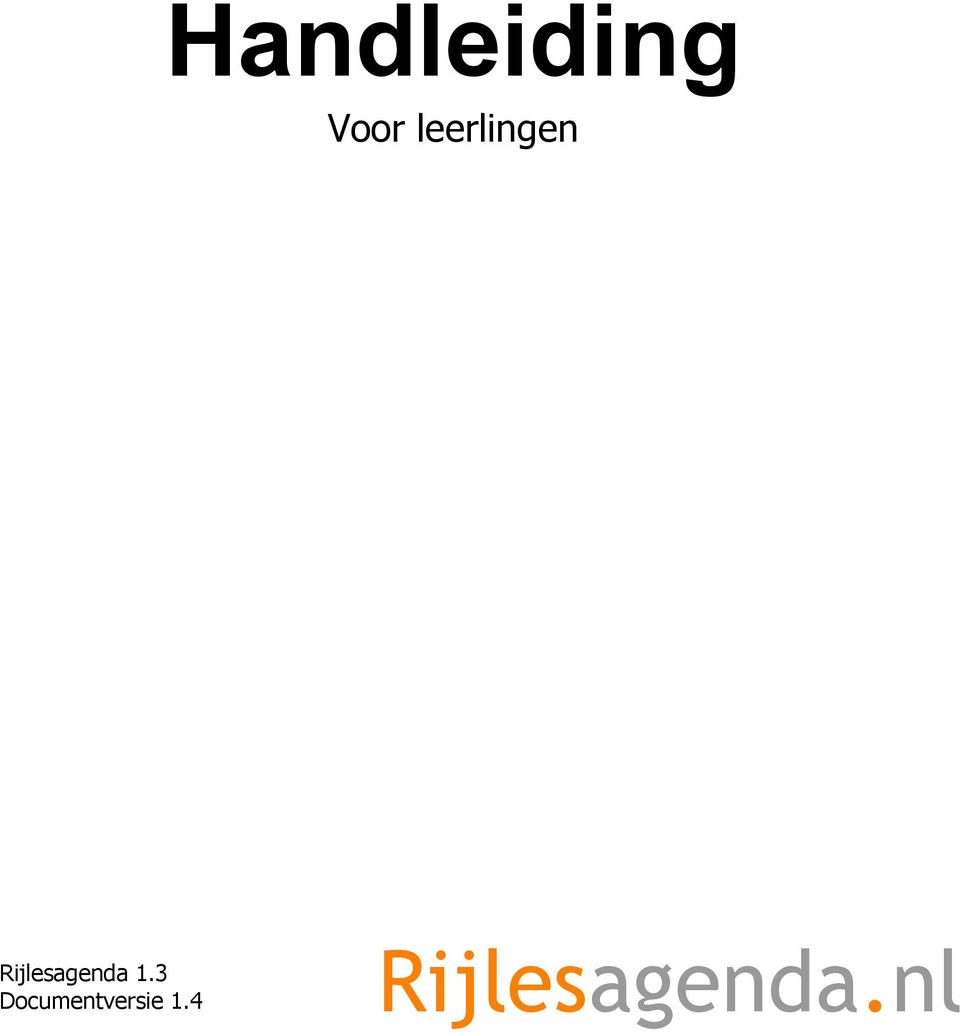 Rijlesagenda 1.