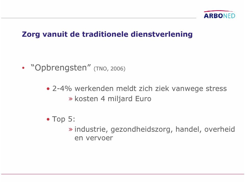 ziek vanwege stress» kosten 4 miljard Euro Top