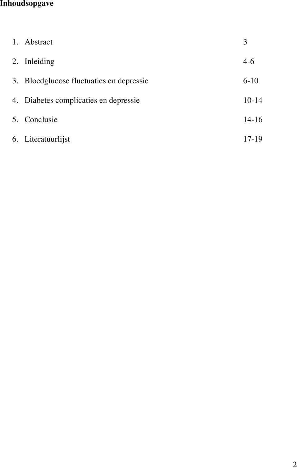 Bloedglucose fluctuaties en depressie 6-10 4.