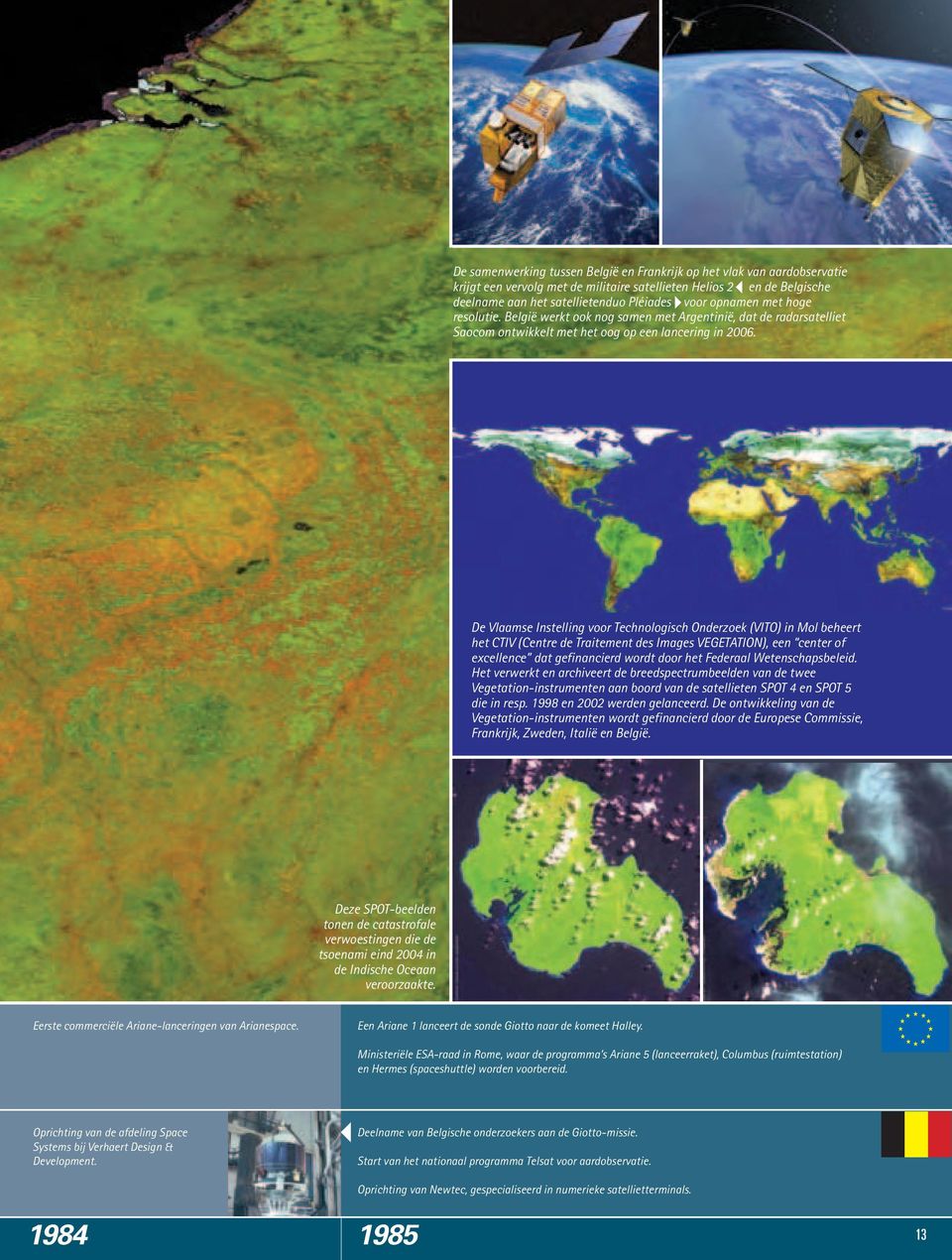 De Vlaamse Instelling voor Technologisch Onderzoek (VITO) in Mol beheert het CTIV (Centre de Traitement des Images VEGETATION), een center of excellence dat gefinancierd wordt door het Federaal