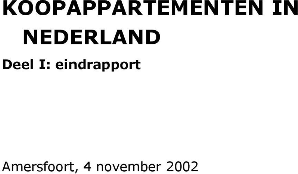 I: eindrapport