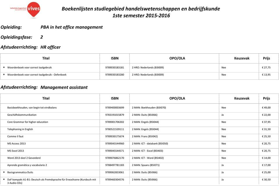 Core Grammar for higher education 9789001706302 2 MAN: Engels (B5I044) Nee 37,95 Telephoning in English 9780521539111 2 MAN: Engels (B5I044) Nee 31,50 Comme il faut 9789030175674 2 MAN: Frans