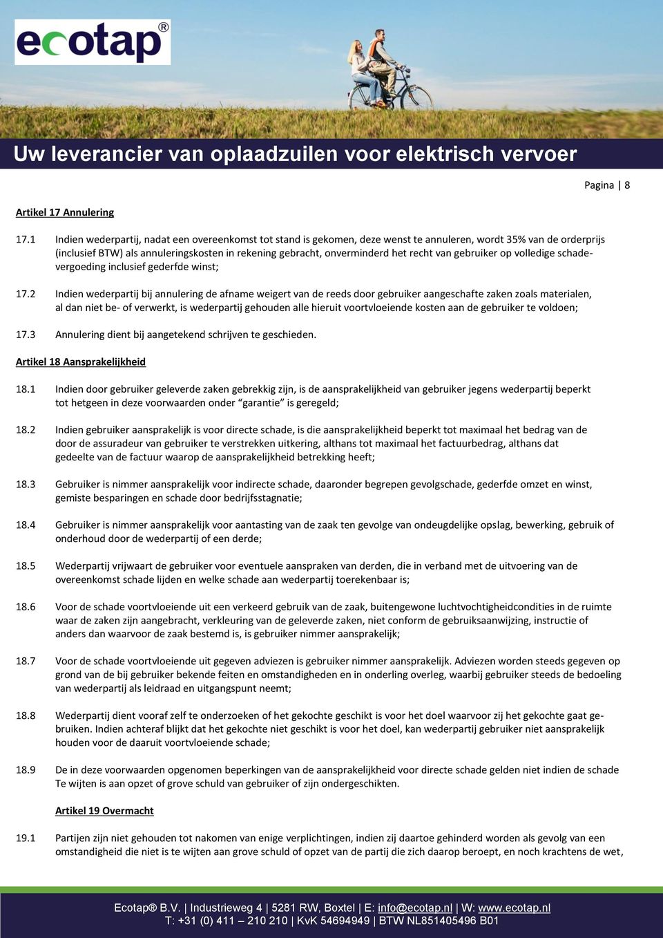 recht van gebruiker op volledige schadevergoeding inclusief gederfde winst; 17.