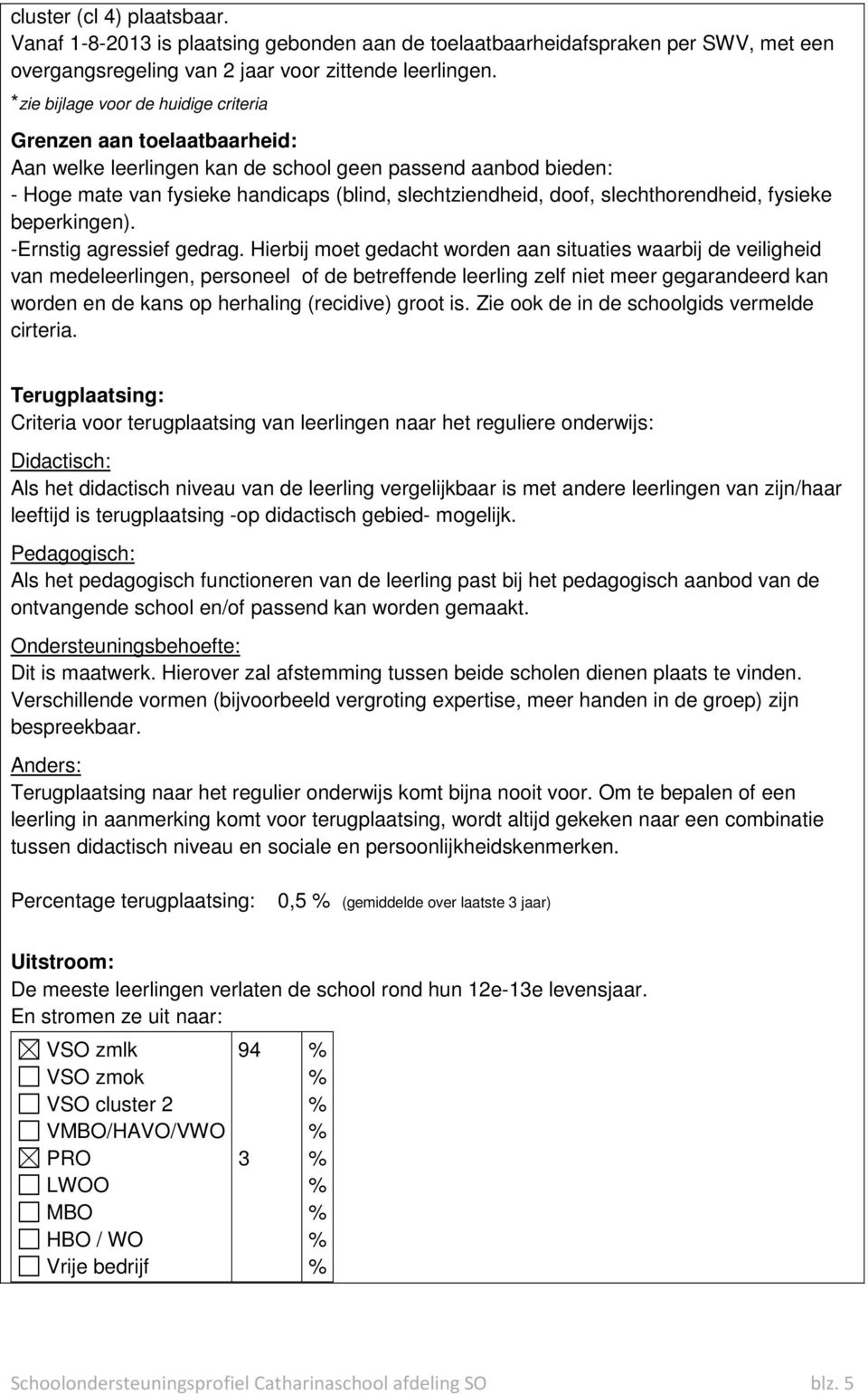 slechthorendheid, fysieke beperkingen). -Ernstig agressief gedrag.