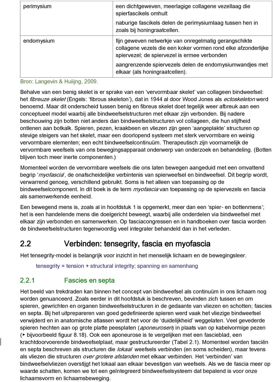 fijn geweven netwerkje van onregelmatig gerangschikte collagene vezels die een koker vormen rond elke afzonderlijke spiervezel; de spiervezel is ermee verbonden aangrenzende spiervezels delen de