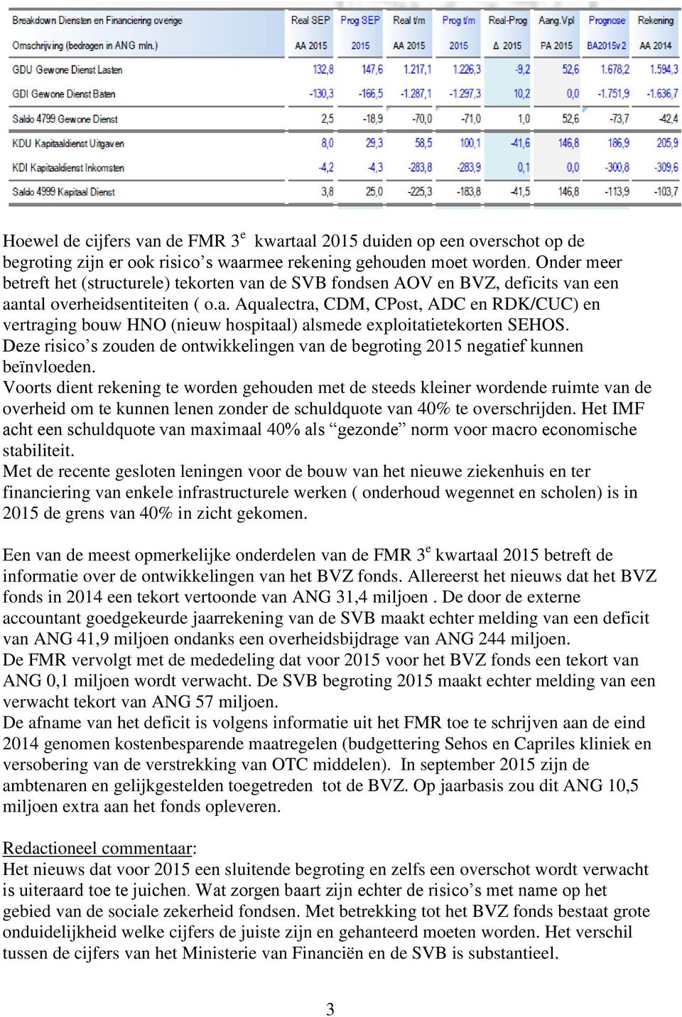 Deze risico s zouden de ontwikkelingen van de begroting 2015 negatief kunnen beïnvloeden.