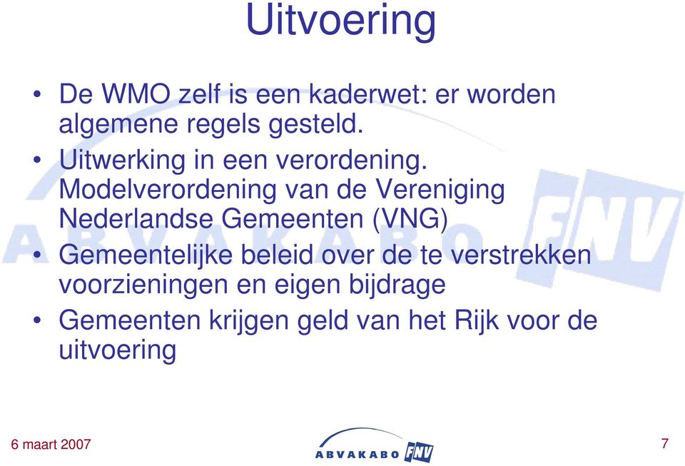 Modelverordening van de Vereniging Nederlandse Gemeenten (VNG) Gemeentelijke