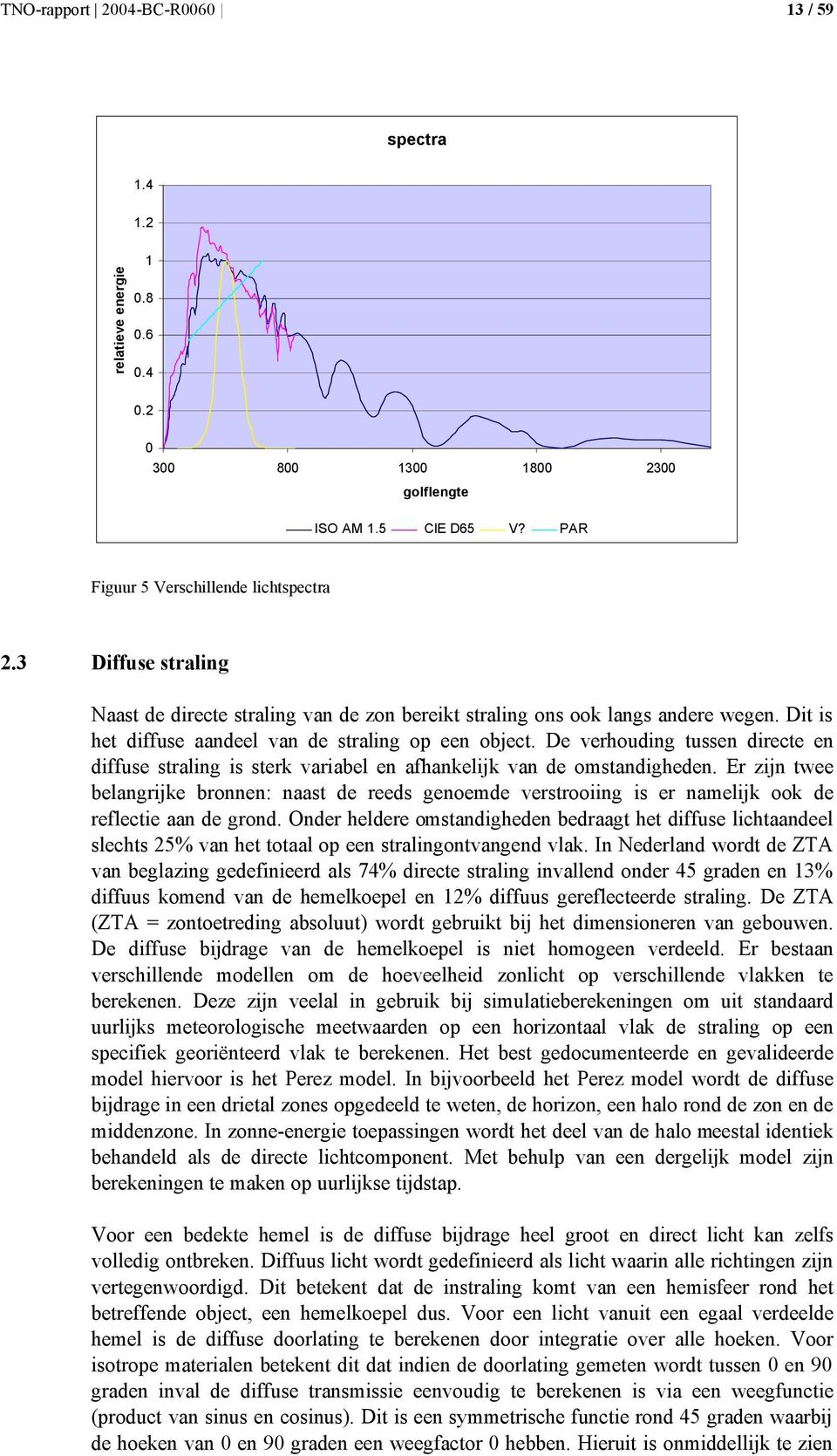 De verhouding tussen directe en diffuse straling is sterk variabel en afhankelijk van de omstandigheden.