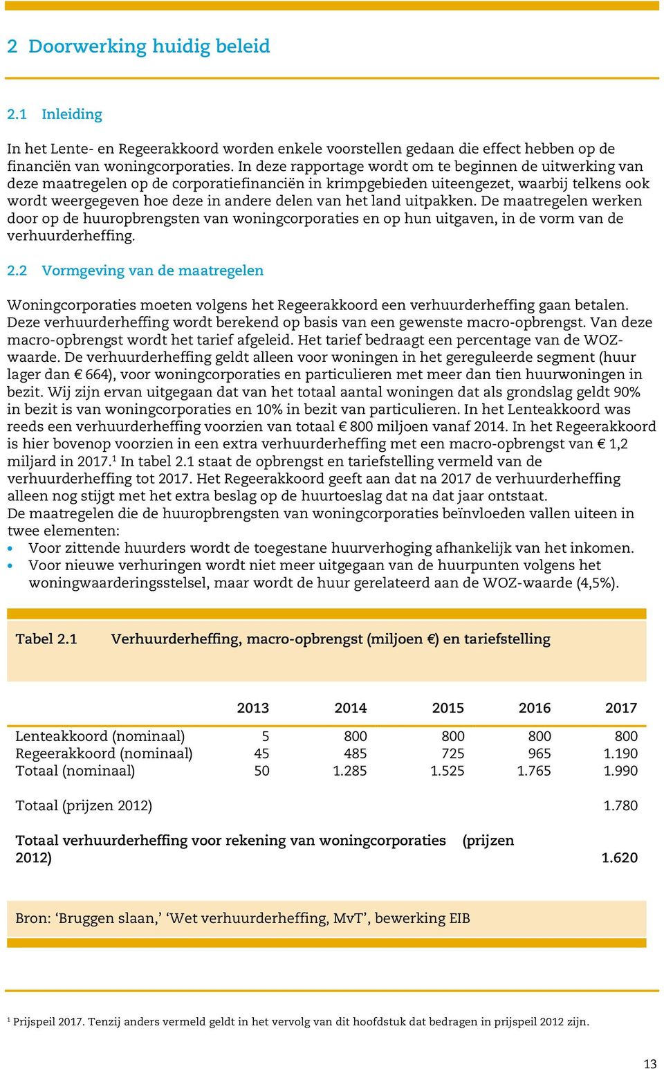 het land uitpakken. De maatregelen werken door op de huuropbrengsten van woningcorporaties en op hun uitgaven, in de vorm van de verhuurderheffing. 2.