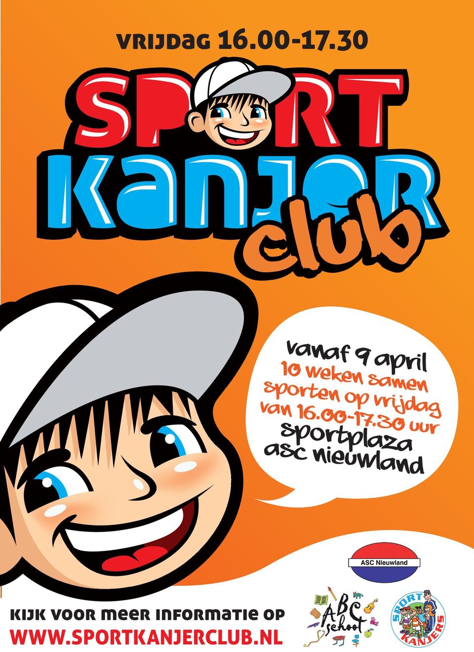 SPORTEN op VRIJDAG VAN 16.00-17.