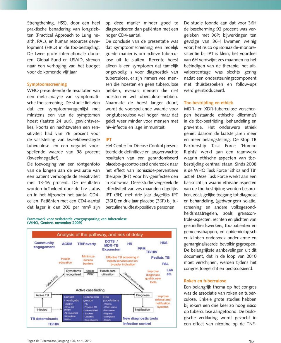 van symptomatische tbc-screening.