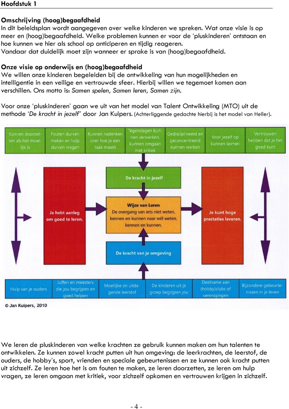 Onze visie op onderwijs en (hoog)begaafdheid We willen onze kinderen begeleiden bij de ontwikkeling van hun mogelijkheden en intelligentie in een veilige en vertrouwde sfeer.