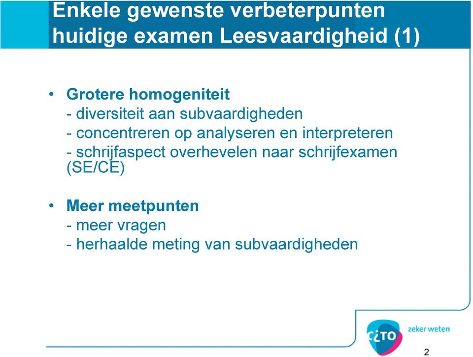 analyseren en interpreteren - schrijfaspect overhevelen naar