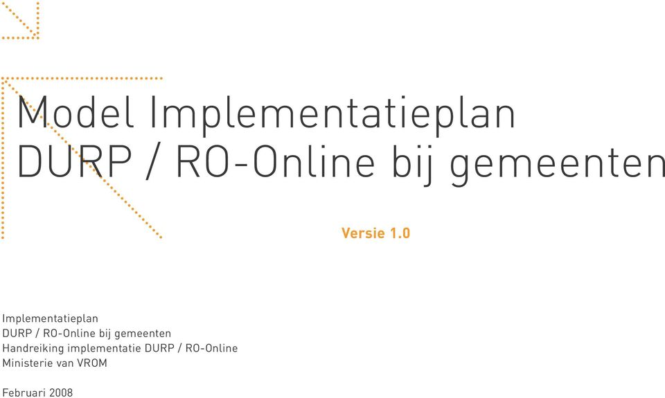 0 Implementatieplan DURP / RO-Online bij