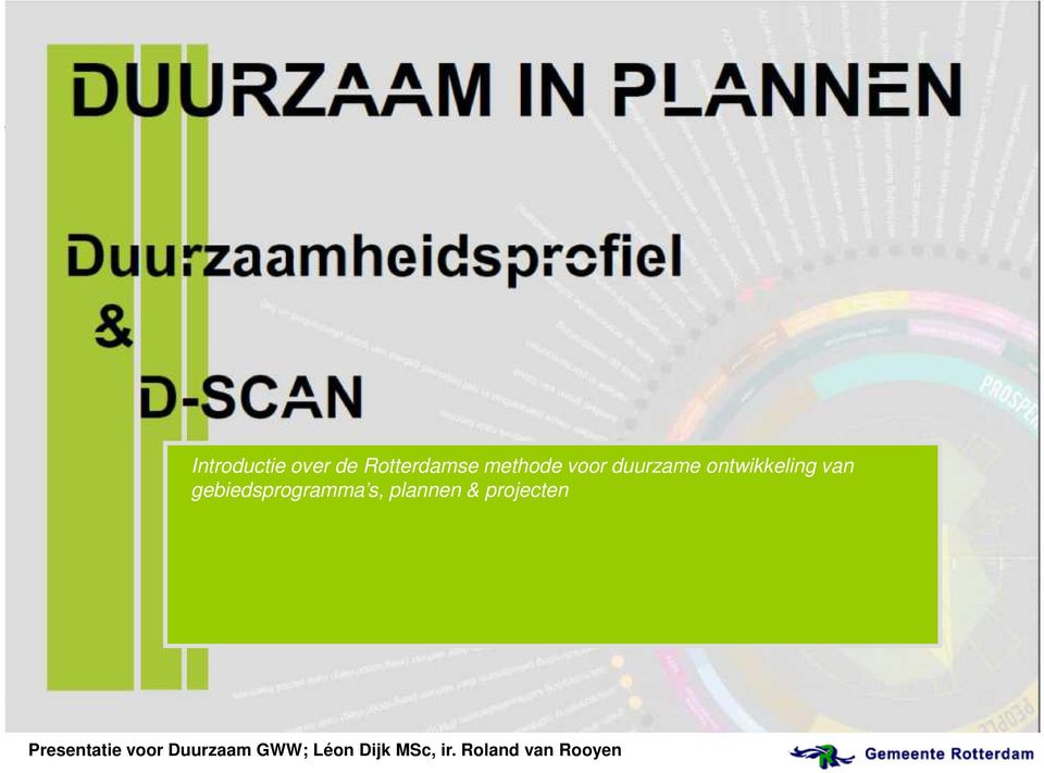 s, plannen & projecten Presentatie voor