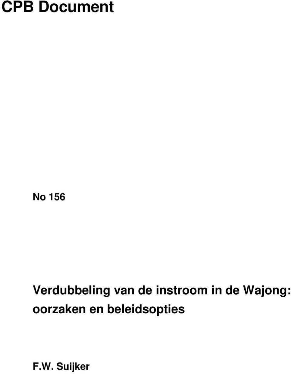 instroom in de Wajong: