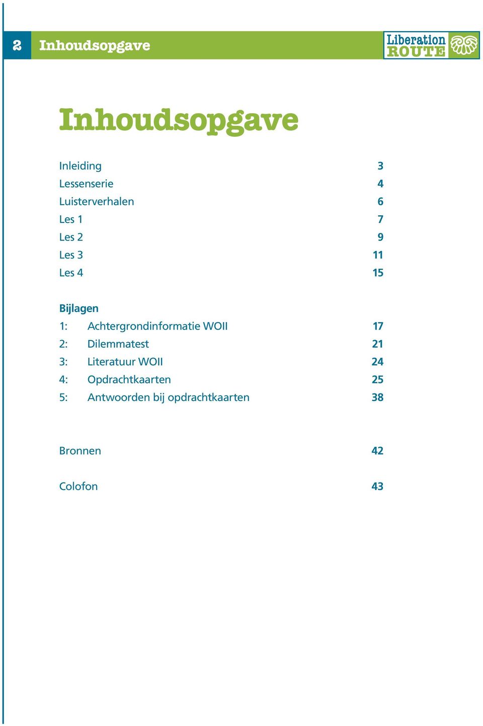 Achtergrondinformatie WOII 17 2: Dilemmatest 21 3: Literatuur WOII