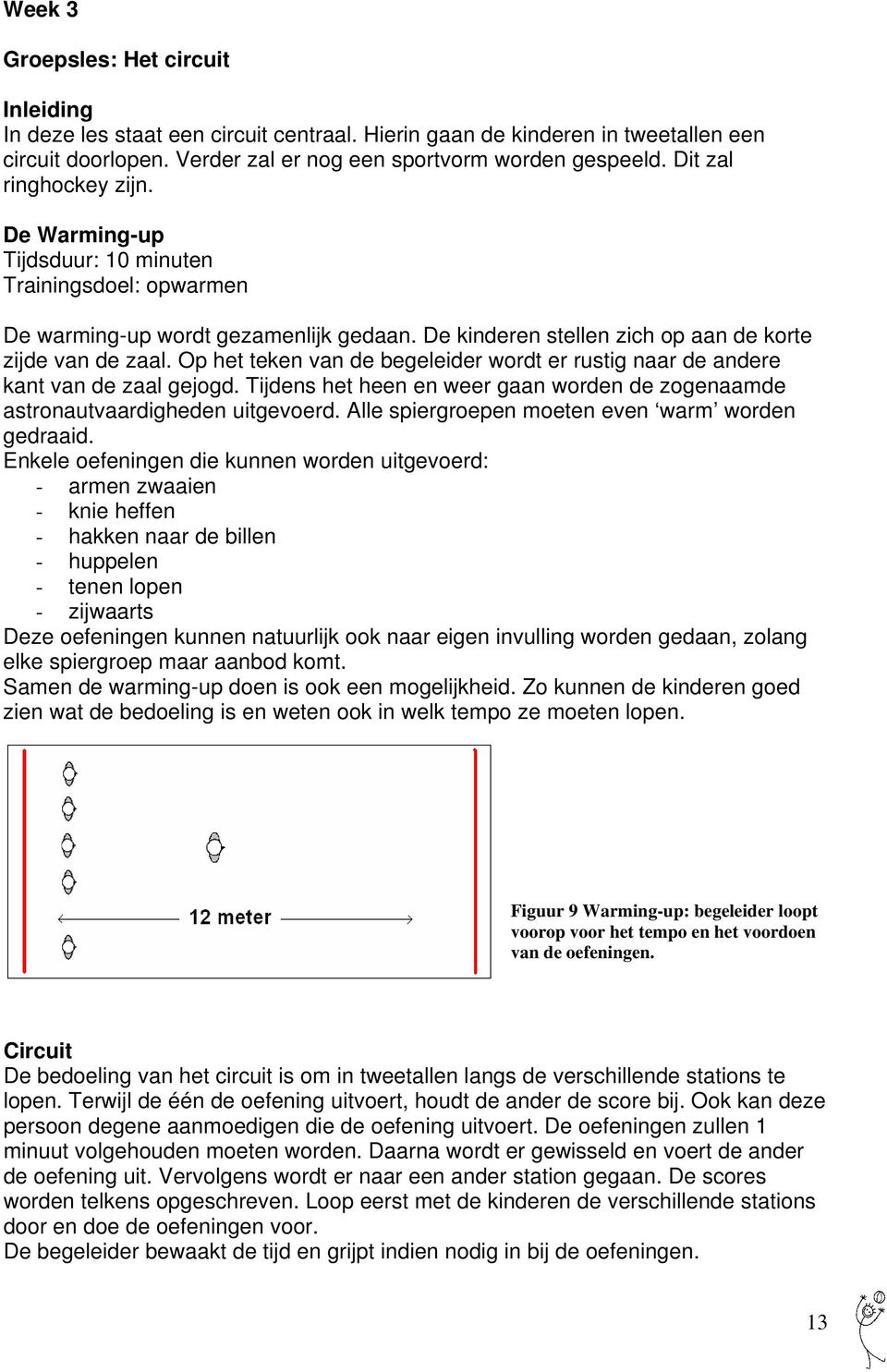 Op het teken van de begeleider wordt er rustig naar de andere kant van de zaal gejogd. Tijdens het heen en weer gaan worden de zogenaamde astronautvaardigheden uitgevoerd.