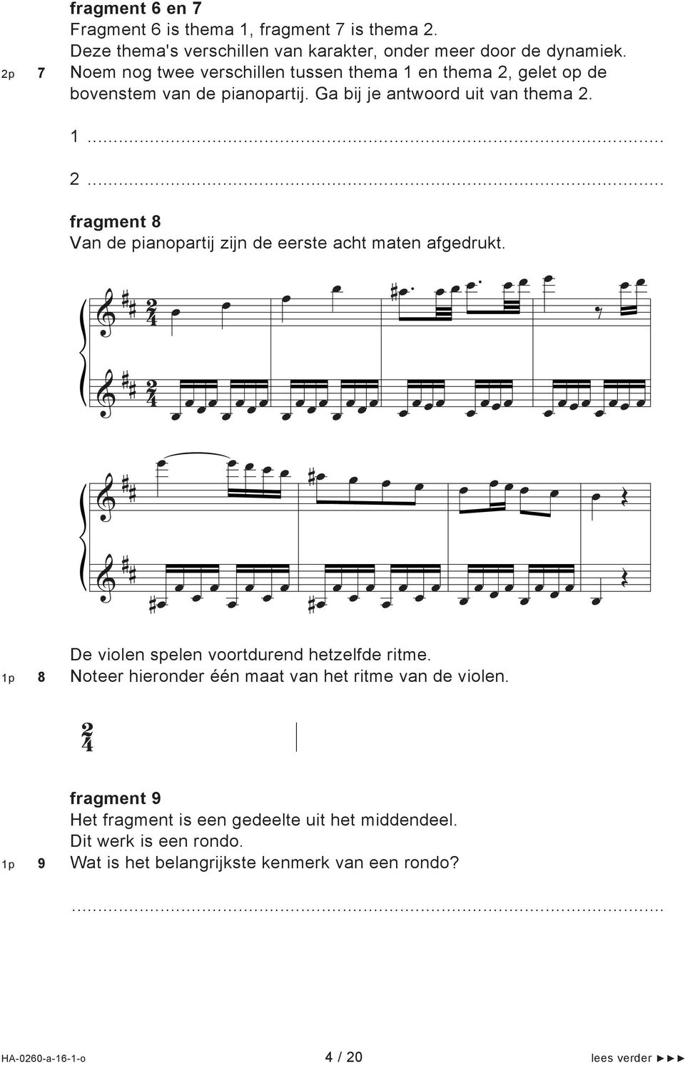 ... fragment 8 Van de pianoparti zin de eerste acht maten afgedrukt. & # # #.. & # # & # # # & # # # # De violen spelen voortdurend hetzelfde ritme.