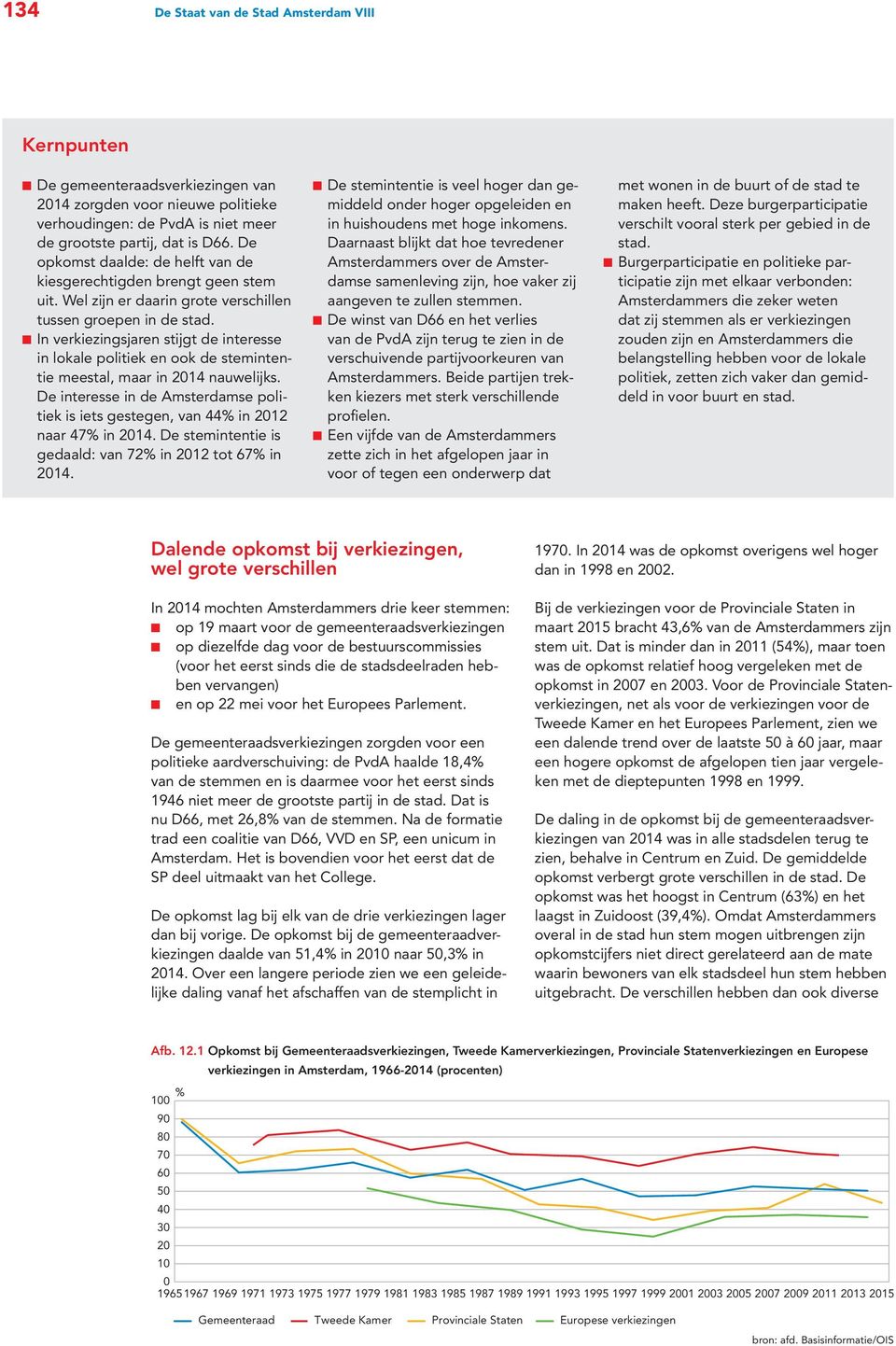 In verkiezingsjaren stijgt de interesse in lokale politiek en ook de stemintentie meestal, maar in 2014 nauwelijks.