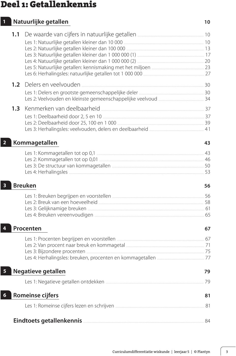 000 (1) 17 Les 4: Natuurlijke getallen kleiner dan 1 000 000 (2) 20 Les 5: Natuurlijke getallen: kennismaking met het miljoen 23 Les 6: Herhalingsles: natuurlijke getallen tot 1 000 000 27 1.