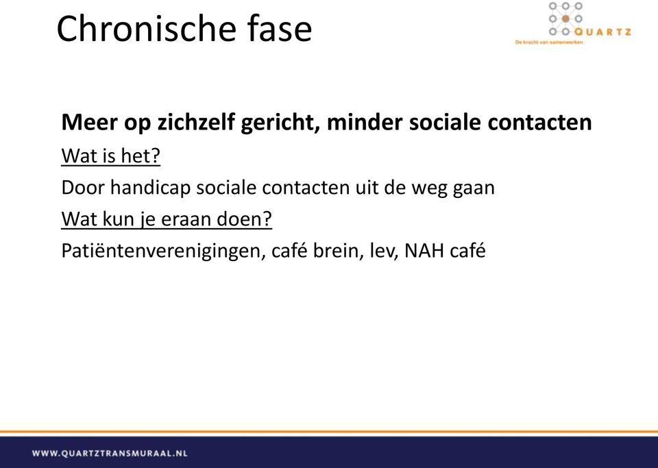 sociale contacten uit de weg gaan