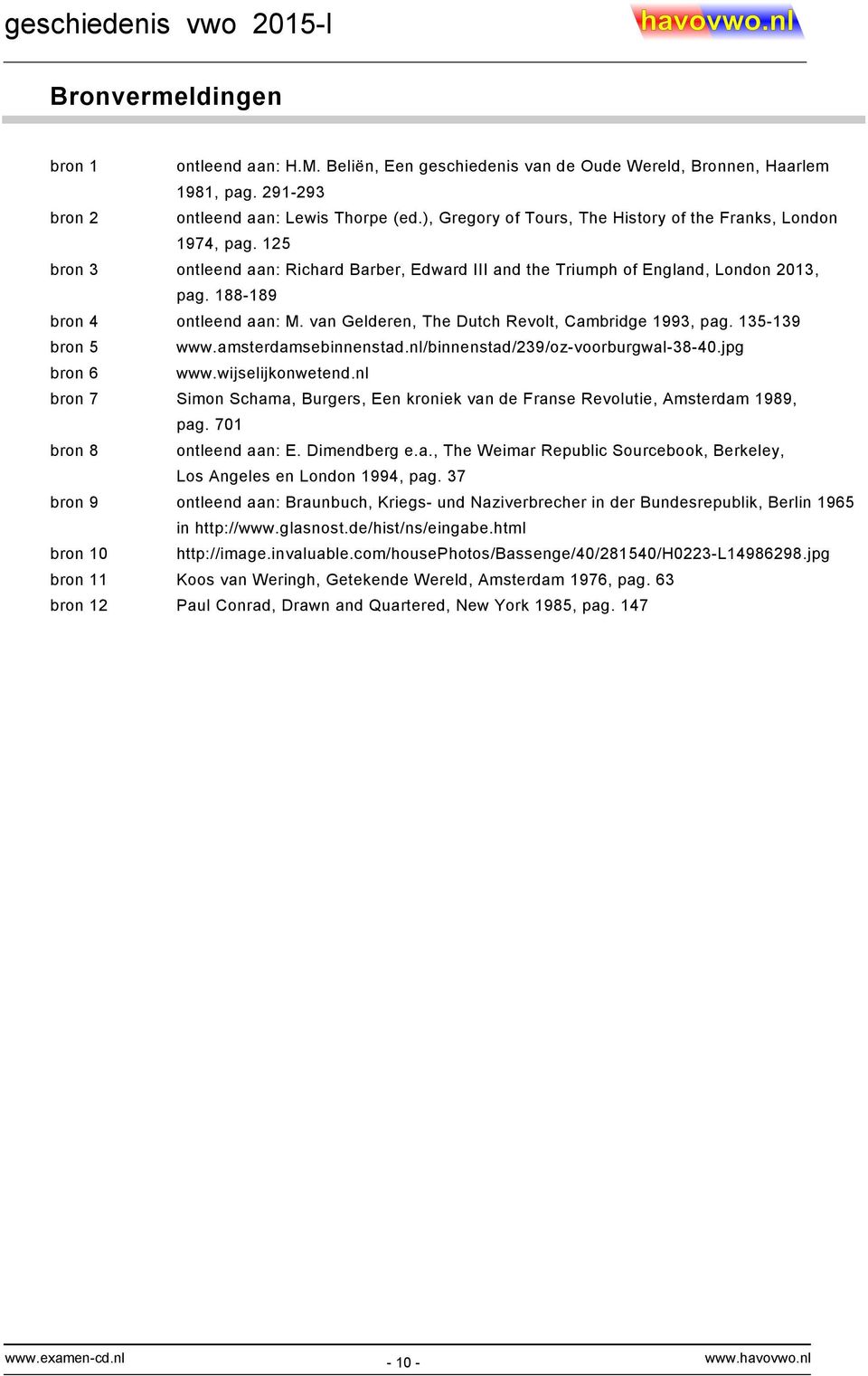 van Gelderen, The Dutch Revolt, Cambridge 1993, pag. 135-139 bron 5 www.amsterdamsebinnenstad.nl/binnenstad/239/oz-voorburgwal-38-40.jpg bron 6 www.wijselijkonwetend.