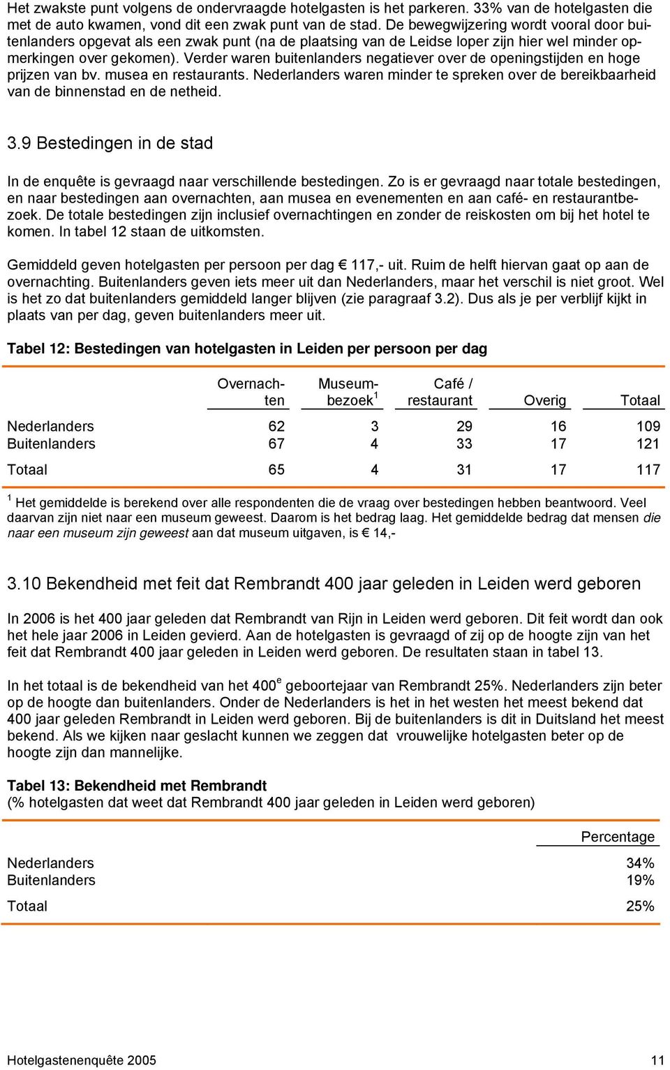 Verder waren buitenlanders negatiever over de openingstijden en hoge prijzen van bv. musea en restaurants. Nederlanders waren minder te spreken over de bereikbaarheid van de binnenstad en de netheid.