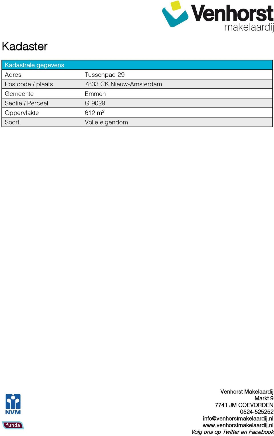 Gemeente Emmen Sectie / Perceel G 9029