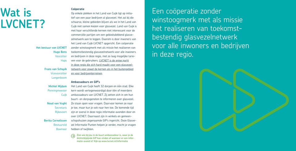 Boxmeer Coöperatie Op enkele plekken in het Land van Cuijk ligt op initiatief van een paar bedrijven al glasvezel.