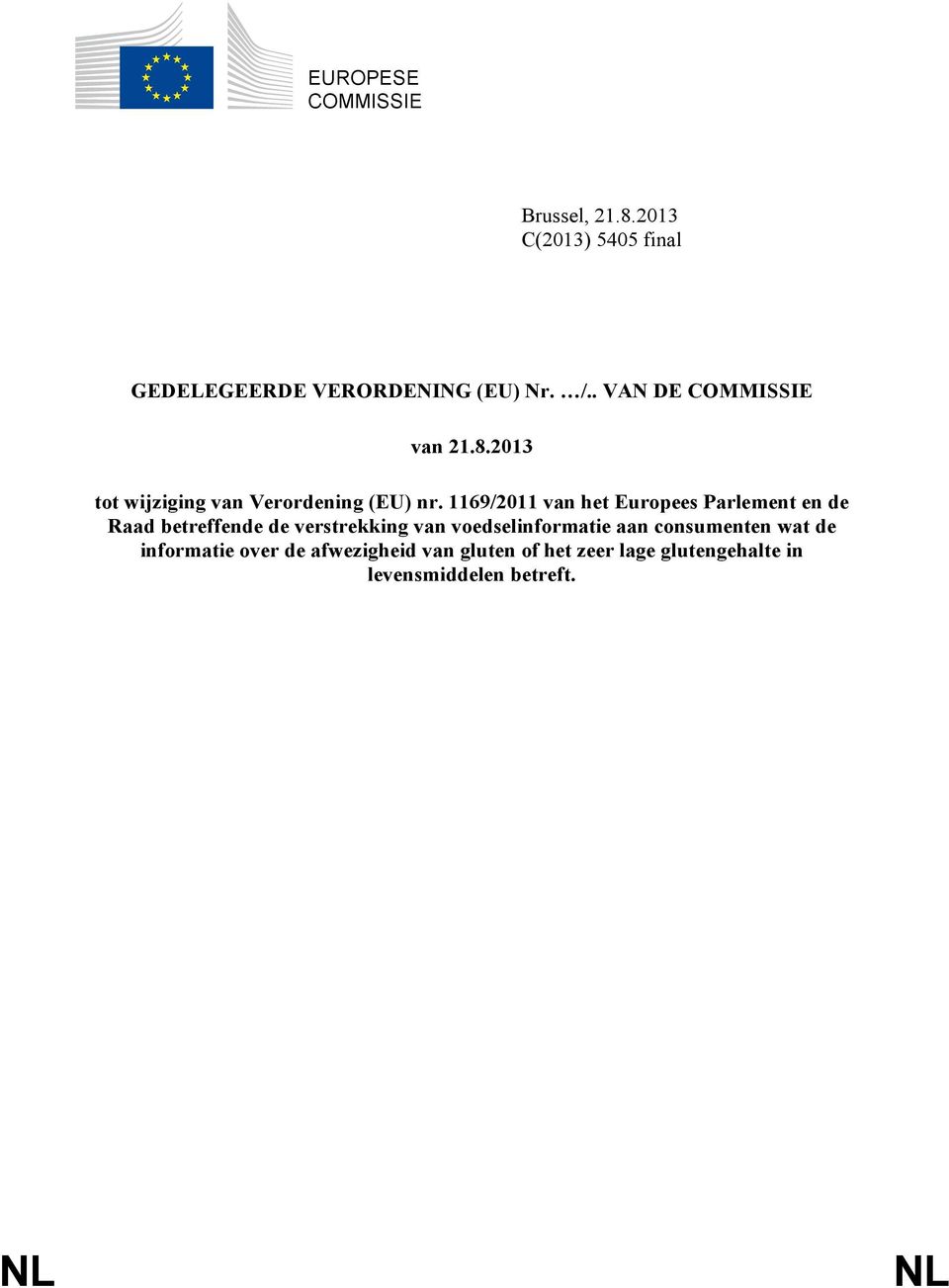 1169/2011 van het Europees Parlement en de Raad betreffende de verstrekking van voedselinformatie