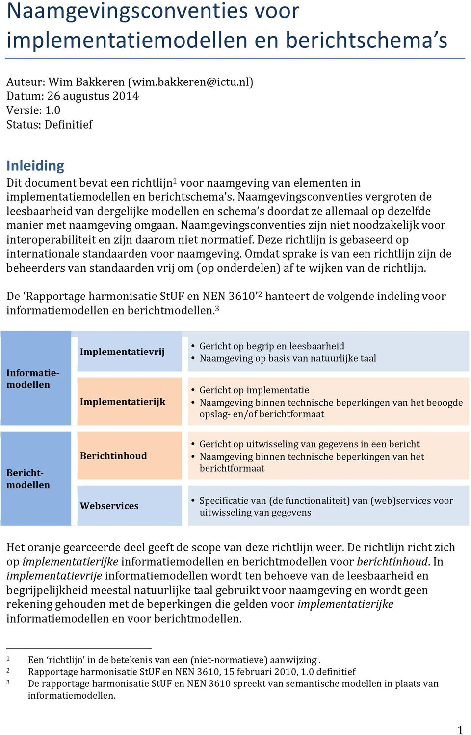 Naamgevingsconventies vergroten de leesbaarheid van dergelijke modellen en schema s doordat ze allemaal op dezelfde manier met naamgeving omgaan.